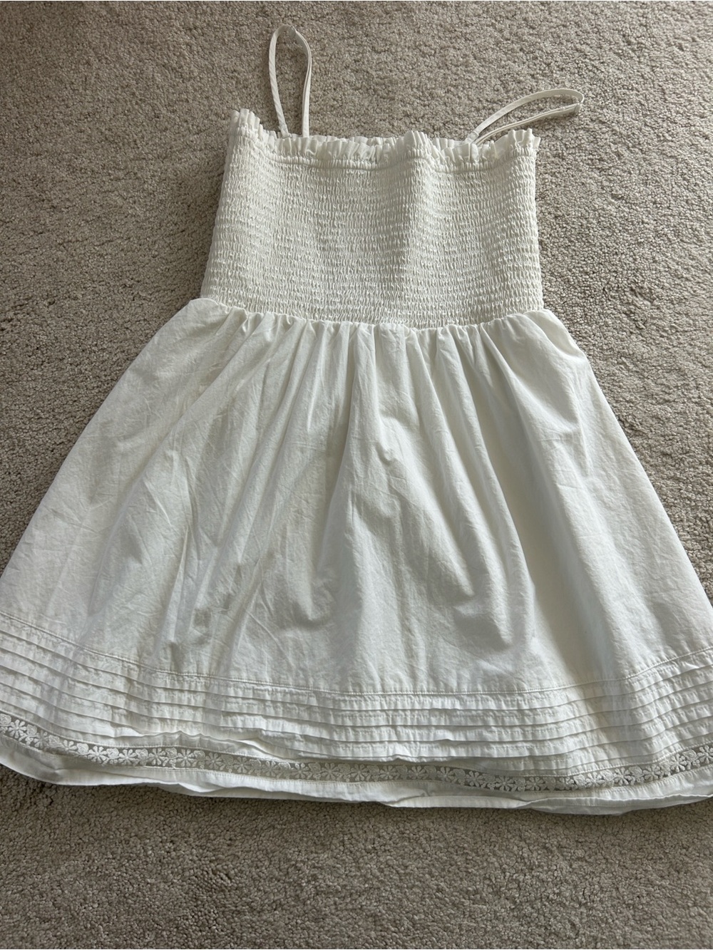American Eagle Outfitters White Smocked dress